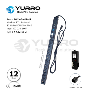 12 Holes Germany SIPDU with RS-485 Input IEC C14, 10A