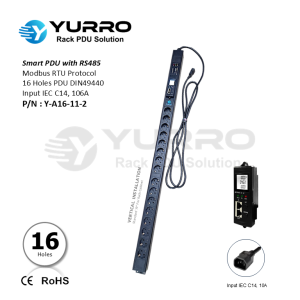 16 Holes Germany SIPDU with RS-485 Input IEC C14, 10A