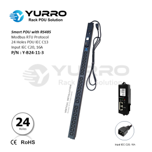 24 Holes IEC C13 SIPDU with RS-485 Input IEC C20, 16A