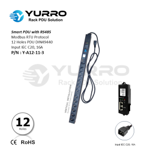 12 Holes Germany SIPDU with RS-485 Input IEC C20, 16A