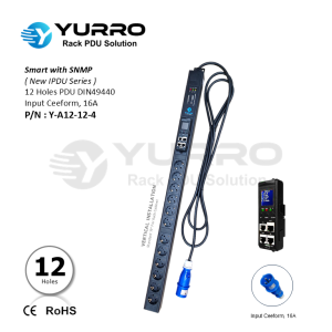 12 Holes Germany New IPDU with SNMP Input Ceeform 16A