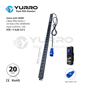 1 Phase 32A, 20 Holes Germany Intelligent PDU with SNMP
