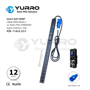 1 Phase 32A, 12 Holes Germany Intelligent PDU with SNMP