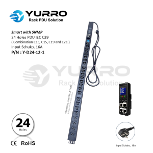 24 Holes IEC C39 New IPDU with SNMP Input Schuko 16A