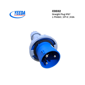 Yeeda Connector Industrial Plug IEC309 2P+E, 63A (Male)
